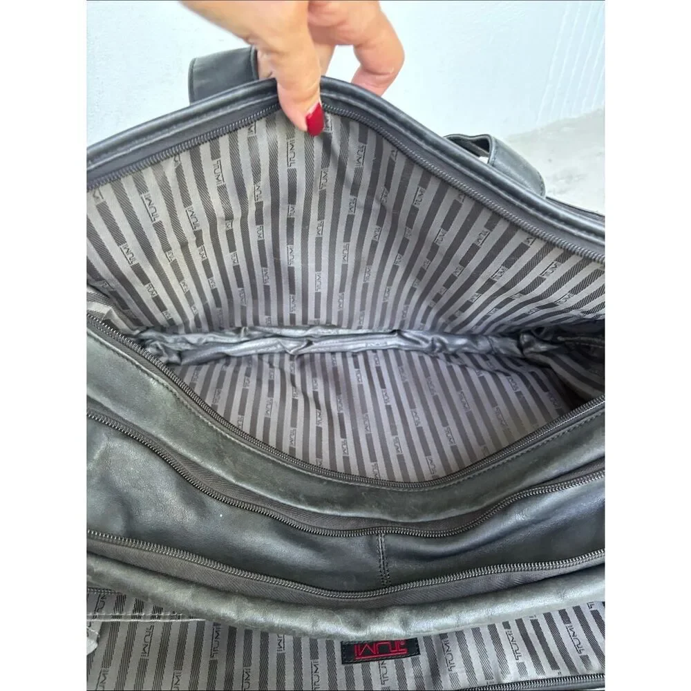 Tumi Alpha Napa leather expandable briefcase
